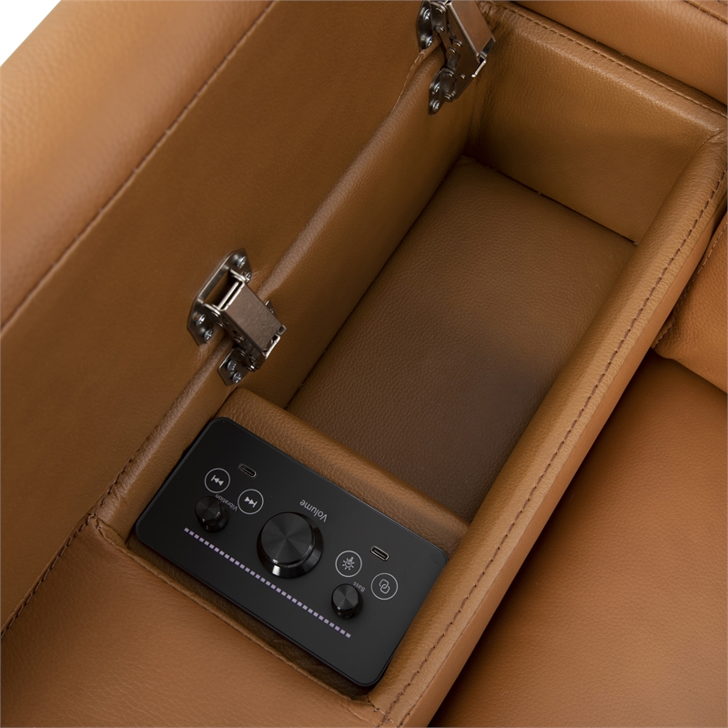 Parker Living Phoenix - Caramel ZG Power 3 Seat Home Theater Seating with 2 Wdgs