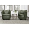 Parker Living Barolo - Sage Italian Leather Swivel Club Chair Two Pack
