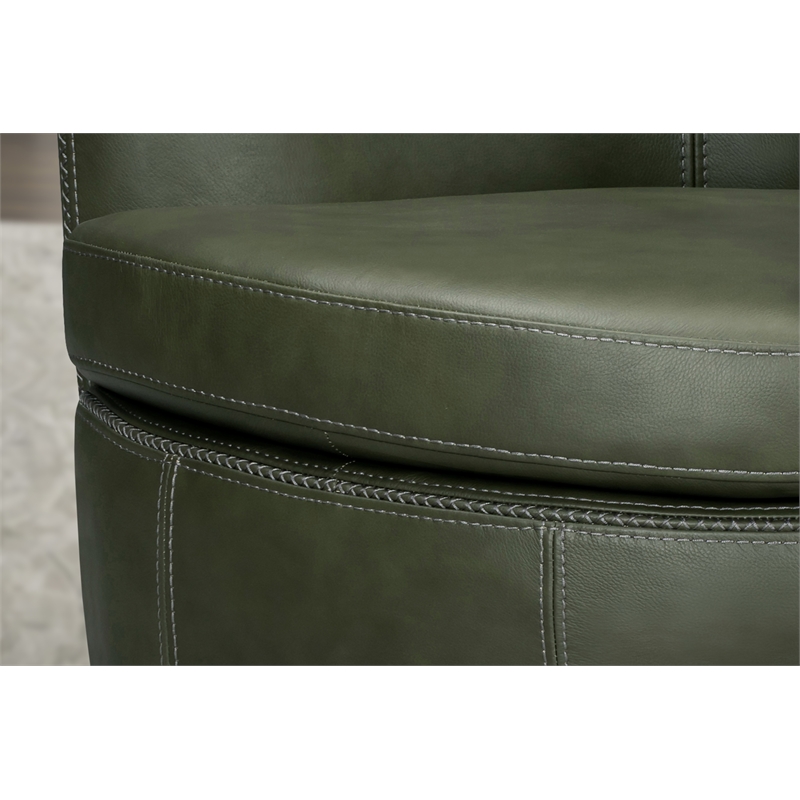 Parker Living Barolo - Sage Italian Leather Swivel Club Chair