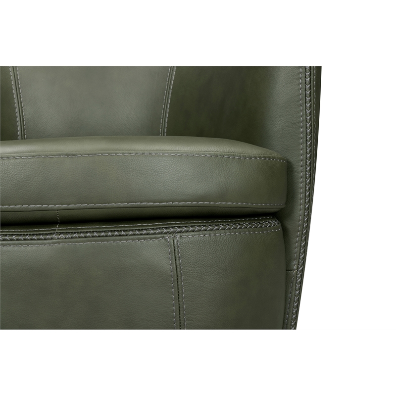 Parker Living Barolo - Sage Italian Leather Swivel Club Chair