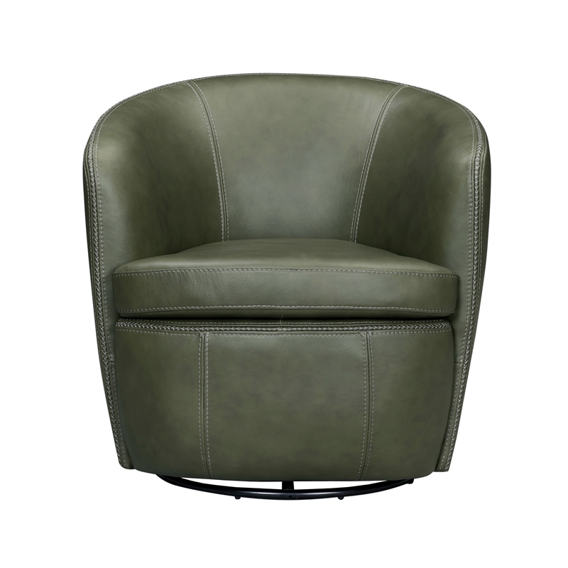 Parker Living Barolo - Sage Italian Leather Swivel Club Chair