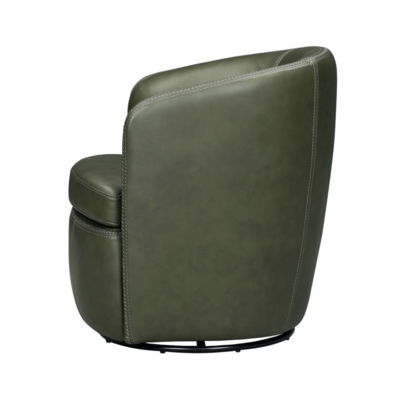 Parker Living Barolo - Sage Italian Leather Swivel Club Chair