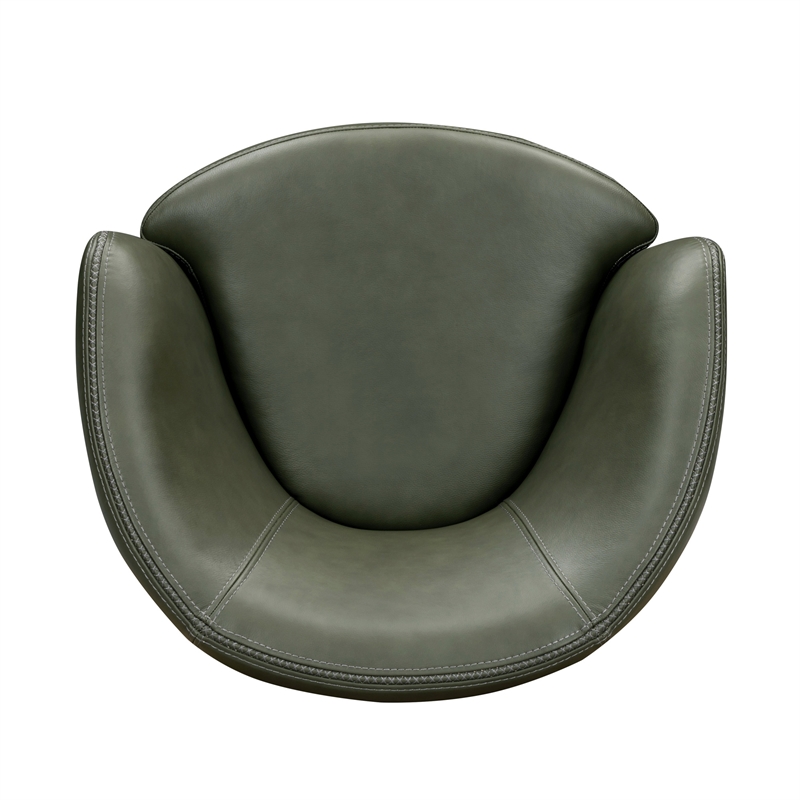Parker Living Barolo - Sage Italian Leather Swivel Club Chair