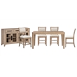 Parker Living Breckenridge - Counter Table with 4 Stools and Buffet Server