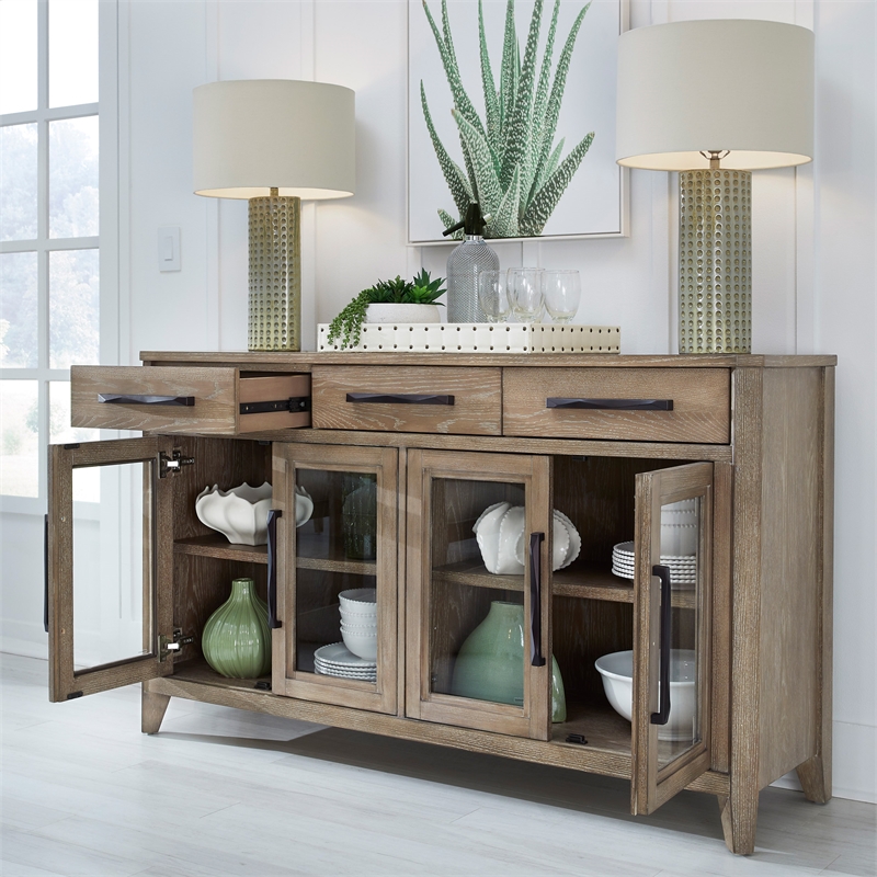 Parker Living Breckenridge - Counter Table with 4 Stools and Buffet Server