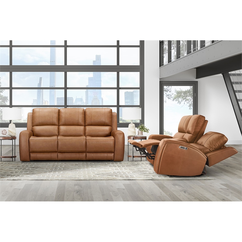 Parker Living Belmont - Caramel ZG Power Reclining Tilt Console Loveseat