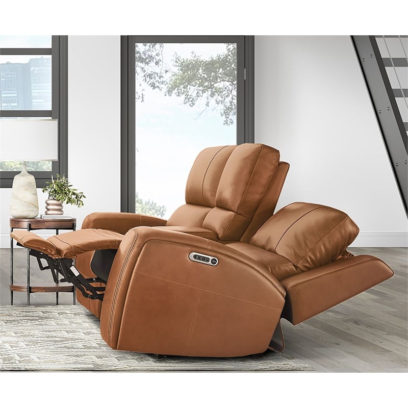 Parker Living Belmont - Caramel ZG Power Reclining Tilt Console Loveseat