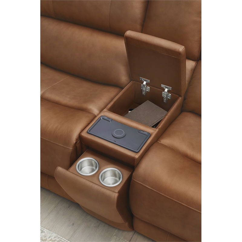 Parker Living Belmont - Caramel ZG Power Reclining Tilt Console Loveseat