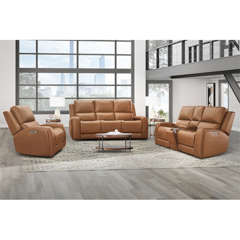 Parker Living Belmont - Caramel ZG Power Reclining Tilt Console Loveseat