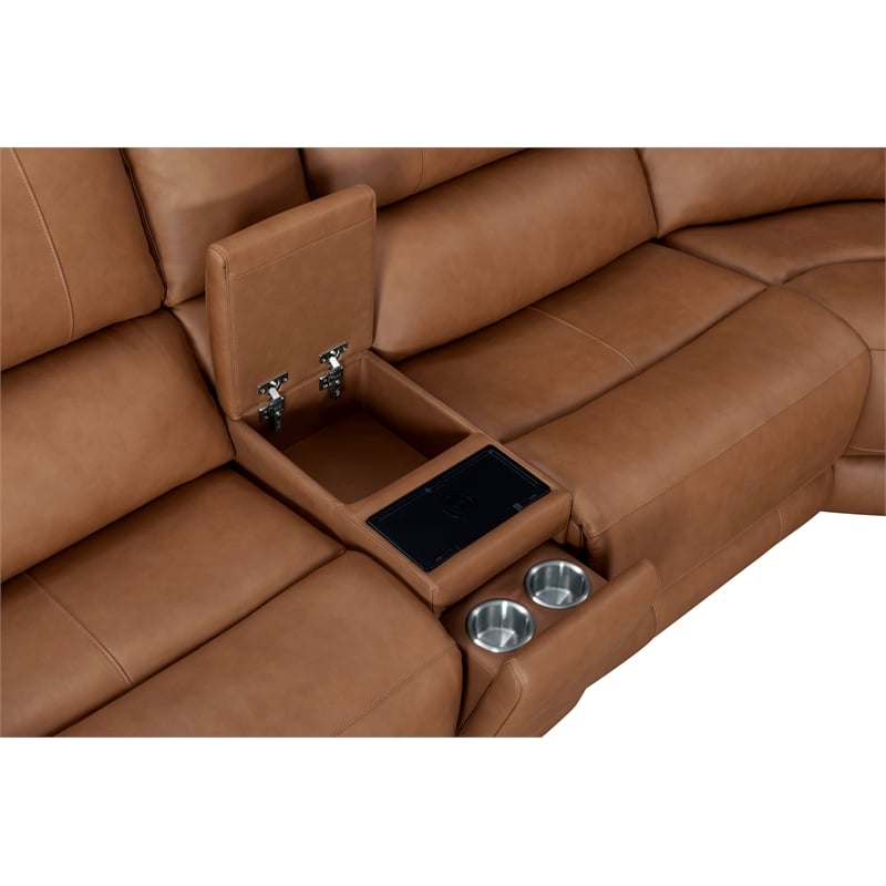 Parker Living Belmont - Caramel 6 Piece ZG Power Reclining Sectional