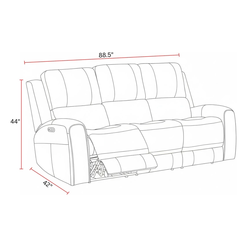Parker Living Belmont - Caramel ZG Power Reclining Sofa and 2 Recliners