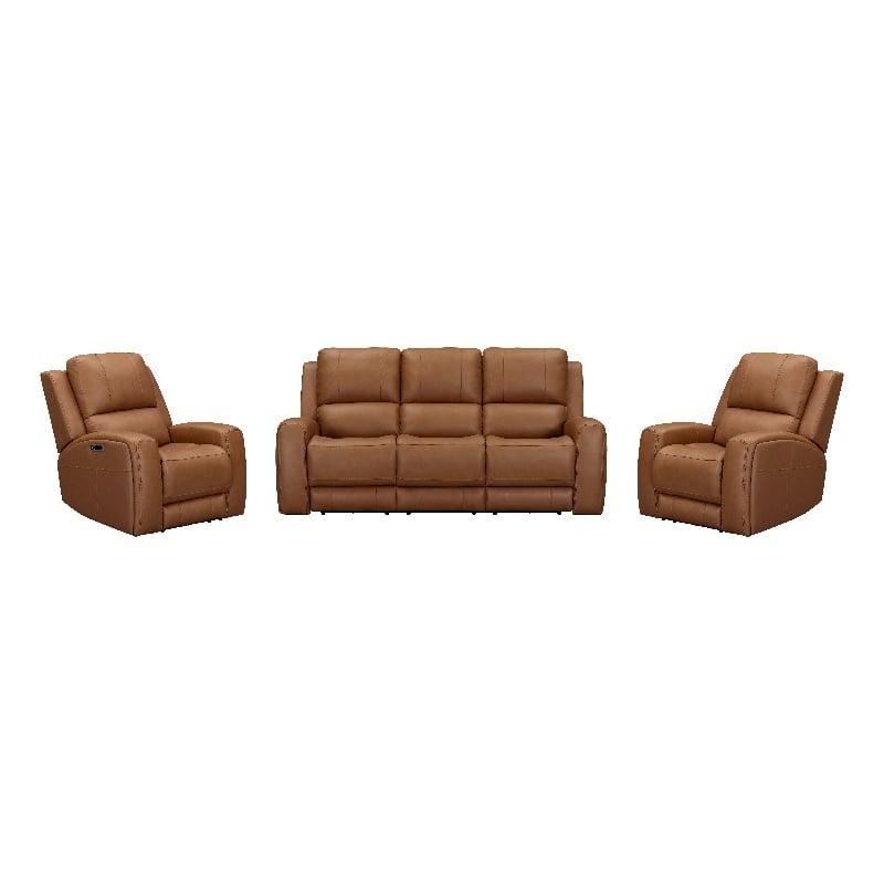 Parker Living Belmont - Caramel ZG Power Reclining Sofa and 2 Recliners