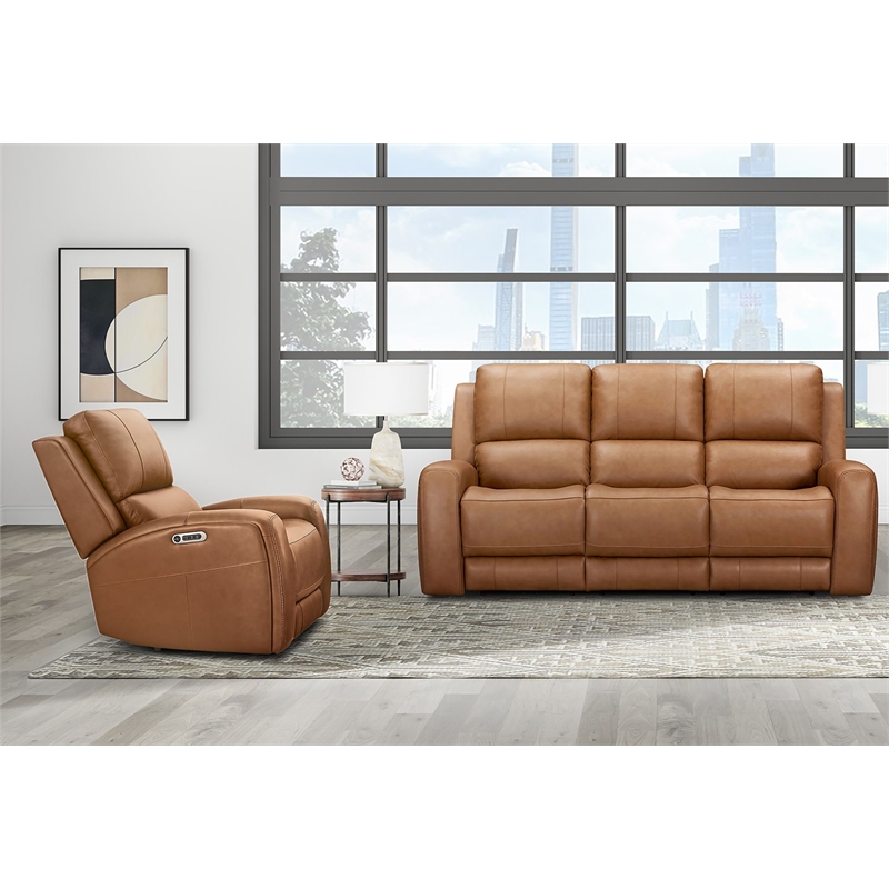 Parker Living Belmont - Caramel ZG Power Reclining Sofa and Recliner