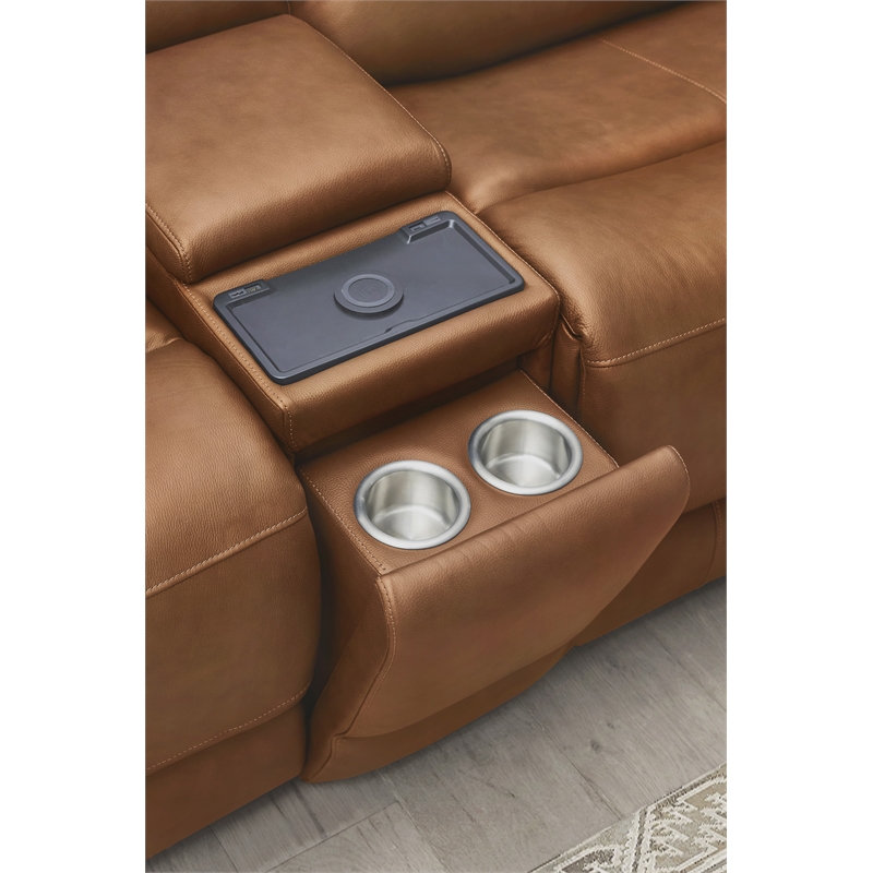 Parker Living Belmont - Caramel 7 Piece ZG Power Reclining Sectional