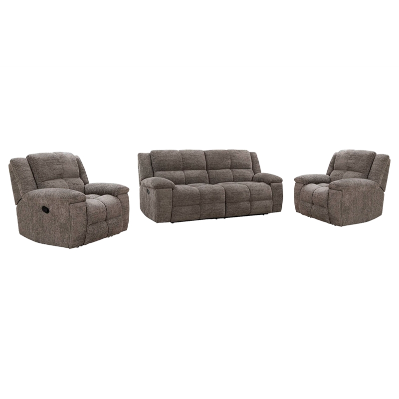 Parker Living Buster - Stone Manual Glider Reclining Sofa and Two Recliners