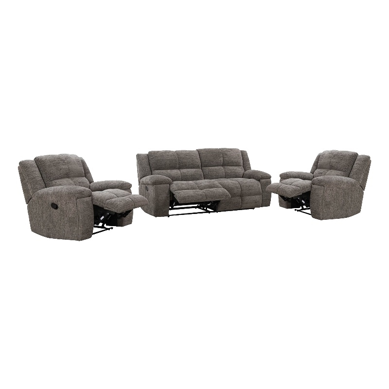 Parker Living Buster - Stone Manual Glider Reclining Sofa and Two Recliners