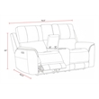 Parker Living Sal - Steamboat Quartz ZG Power Reclining Tilt Console Loveseat P3