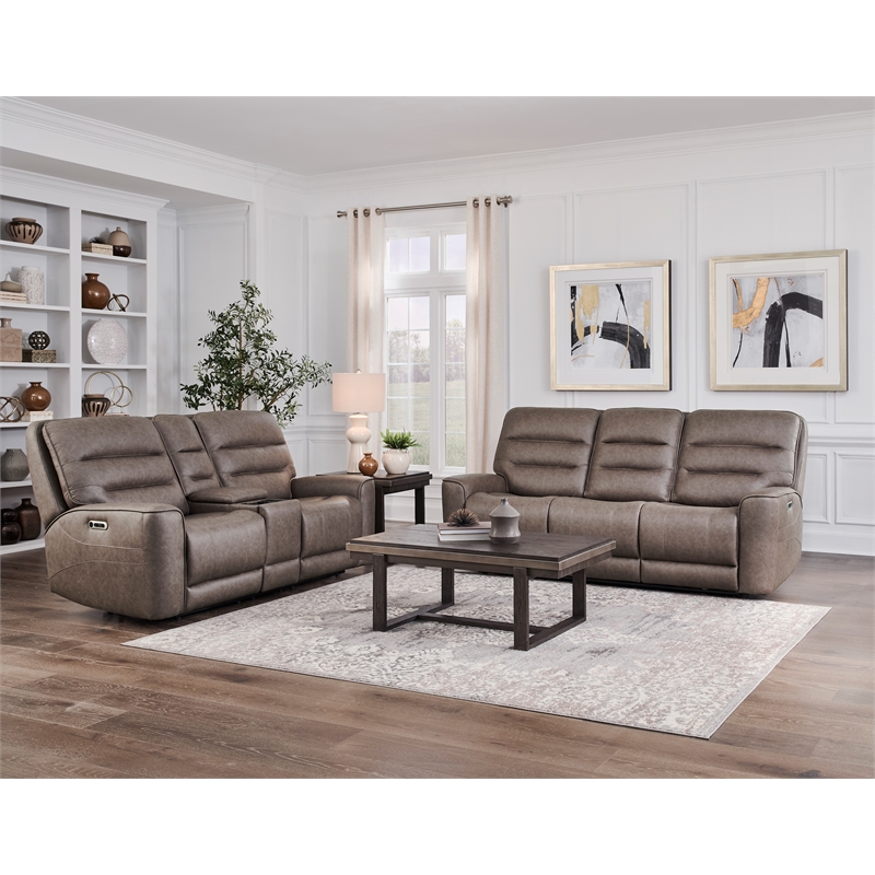 Parker Living Lawson - Sydney Brunette Power ZG Tilt Console Loveseat P2