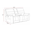 Parker Living Lawson - Sydney Brunette Power ZG Tilt Console Loveseat P2
