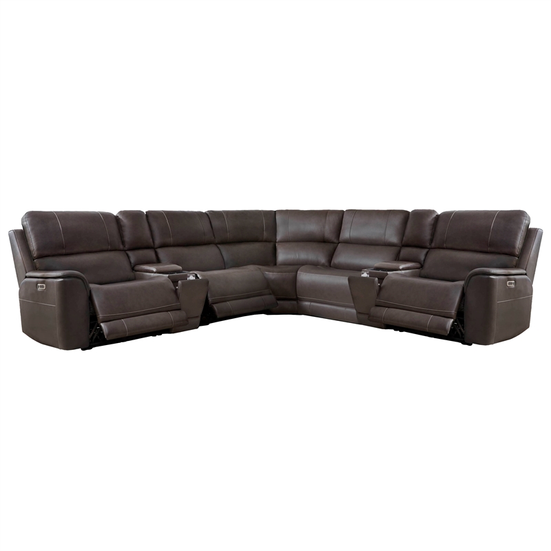 Parker Living Sal - Steamboat Brown 7 Piece ZG Power Reclining Sectional