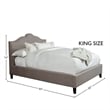 Parker Living Sleep Jamie Traditional Fabric King Bed in Falstaff Gray