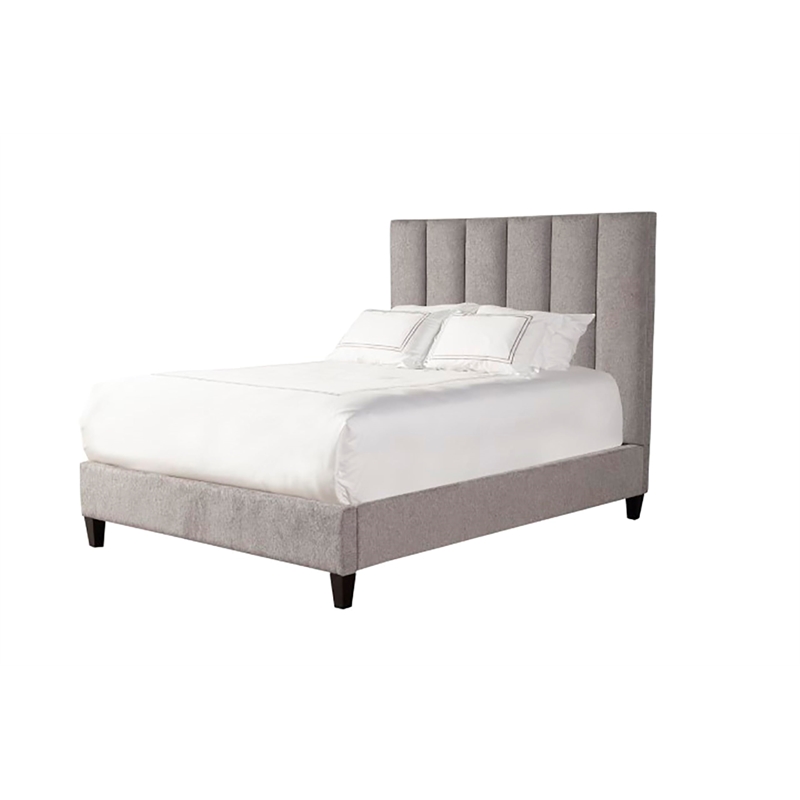 Parker Living Sleep Traditional Chenille Queen Bed in Stream Gray