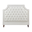 Parker Living Sleep Jasmine Traditional Velvet Fabric Cal King Bed in White