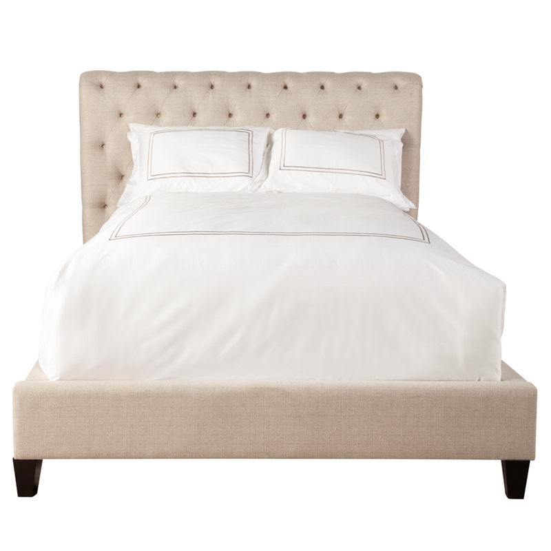 Parker Living Sleep Cameron Traditional Fabric King Bed in Downy Tan