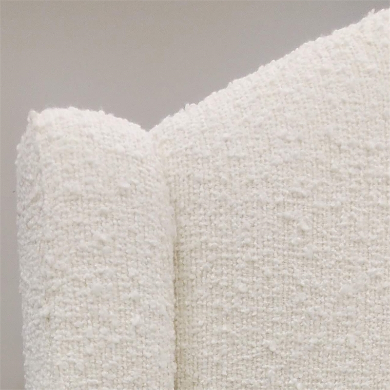 Parker Living Sleep Crescent Traditional Fabric Queen Bed in Milano Snow Beige