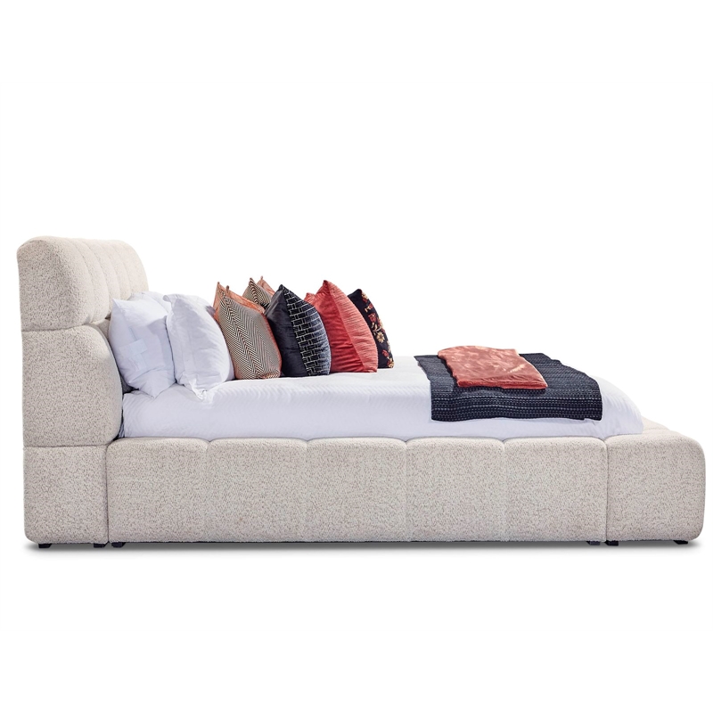 Parker Living Sleep Escape Traditional Fabric Upholstered Queen Bed in Beige