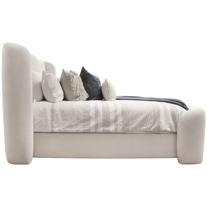 Parker Living Sleep Shiloh - White Mocha King Wingback Upholstered Bed