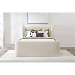 Parker Living Sleep Shiloh - White Mocha King Wingback Upholstered Bed