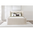 Parker Living Sleep Shiloh - White Mocha Queen Wingback Upholstered Bed