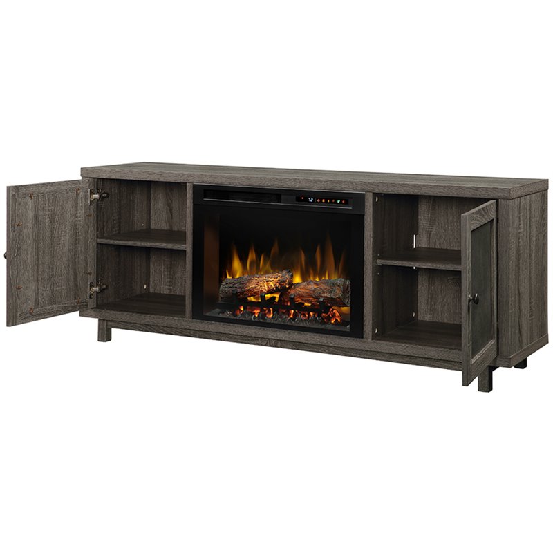 Dimplex Jesse Fireplace TV Stand with Logs in Iron ...