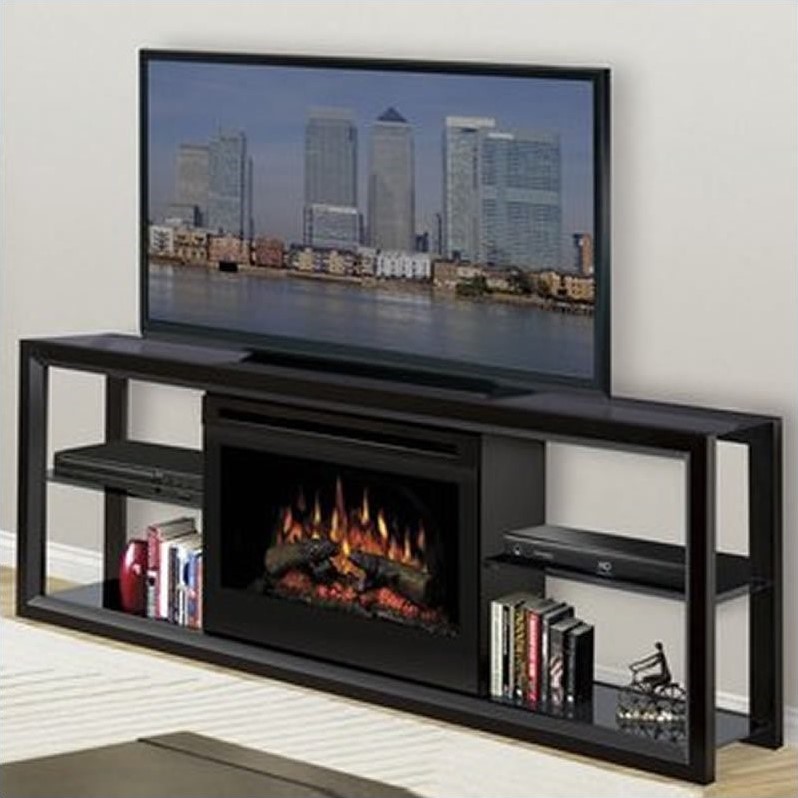 Black Electric Fireplace Tv Stand