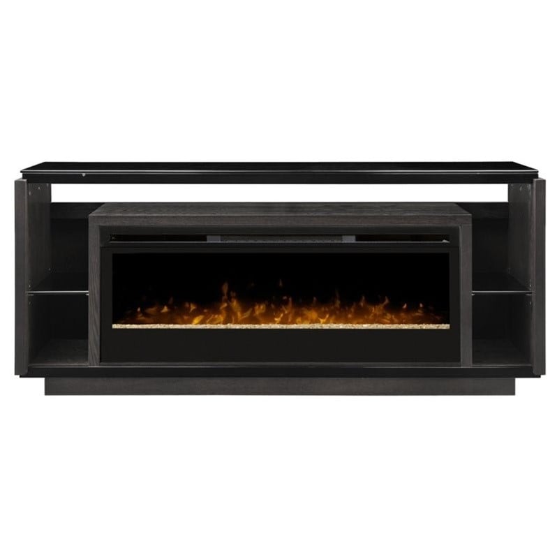 Dimplex David Glass Ember Bed Electric Fireplace TV Stand ...