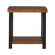 iNSPIRE Q Live Edge Modern Wood & Metal Accent Table in Brown/Black