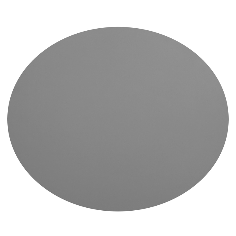 iNSPIRE Q 1-Drawer Oval Modern Wood End Table with Shelf in Frost Gray
