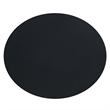 iNSPIRE Q 1-Drawer Oval Modern Wood End Table with Shelf in Vulcan Black