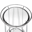 iNSPIRE Q Modern Metal & Glass Bar Cart with Wheels in Chrome/Clear