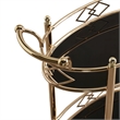 iNSPIRE Q Contemporary Metal & Glass Bar Cart Rose Gold/Black