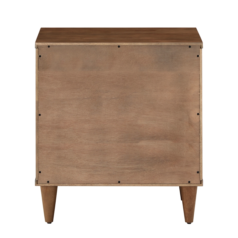 iNSPIRE Q 1-Drawer Modern Wood Nightstand w/ Lower Cubby in Tobacco