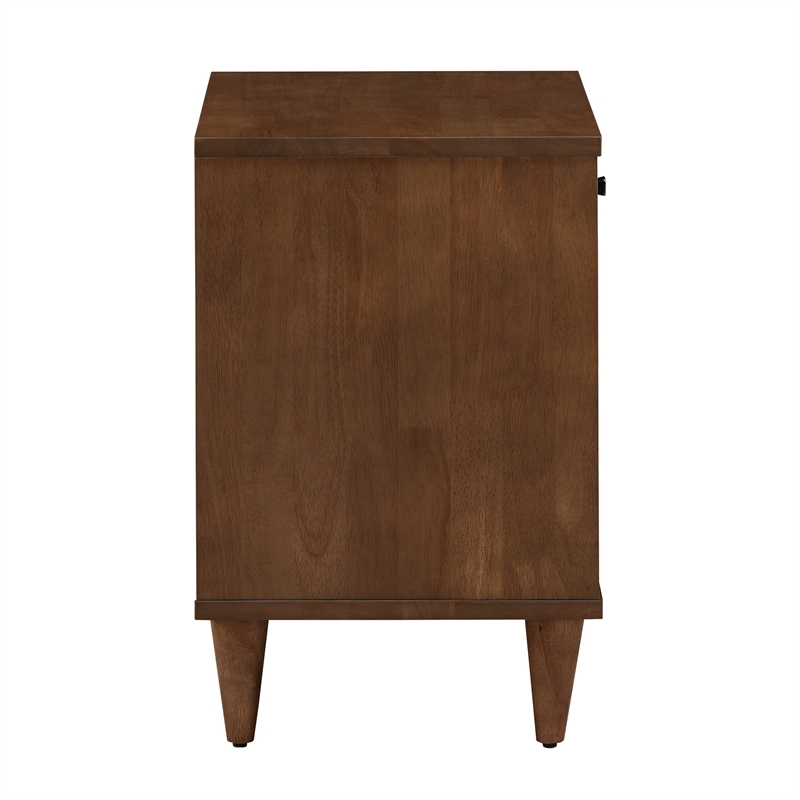 iNSPIRE Q 1-Drawer Modern Wood Nightstand w/ Lower Cubby in Tobacco
