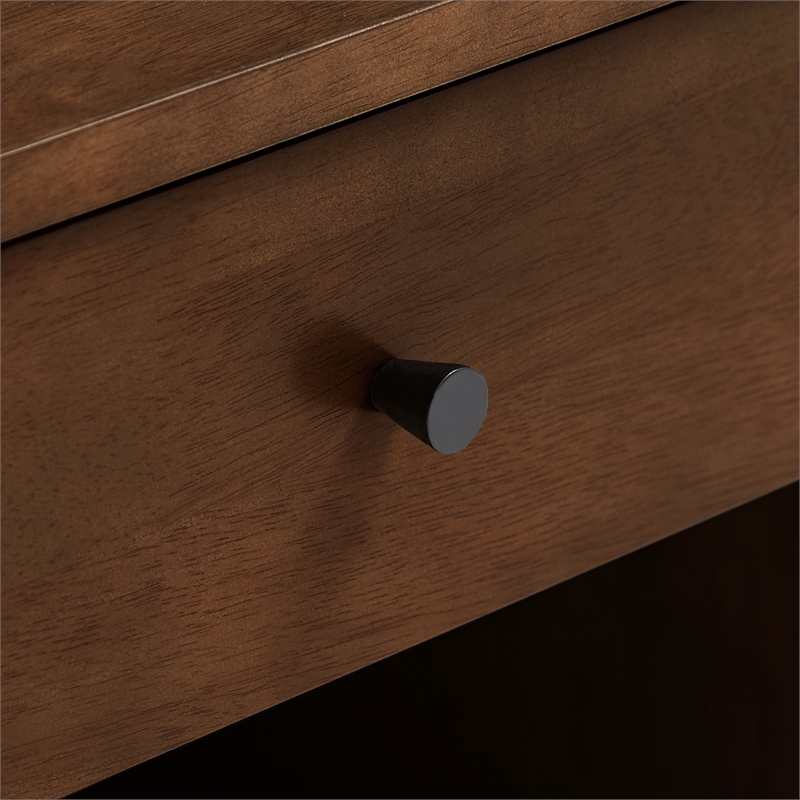 iNSPIRE Q 1-Drawer Modern Wood Nightstand w/ Lower Cubby in Tobacco