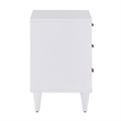 iNSPIRE Q 3-Drawer Modern Wood & Metal Nightstand in White/Natural