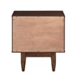 iNSPIRE Q 2-Drawer Geometric Ridges Mid-Century Wood Nightstand in Tobacco