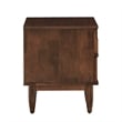 iNSPIRE Q 2-Drawer Geometric Ridges Mid-Century Wood Nightstand in Tobacco