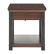 iNSPIRE Q 1-Drawer Traditional Wood & Metal End Table in Red Cherry