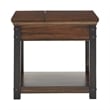 iNSPIRE Q 1-Drawer Traditional Wood & Metal End Table in Red Cherry