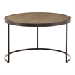 iNSPIRE Q Round Faux Stingray & Wood Nesting Coffee Table in Black